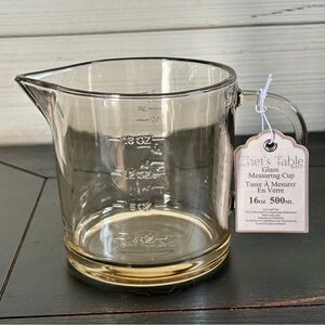 CWC Chef’s Table Yellow Glass Measuring Cup 16oz ~ 2 Cups NEW